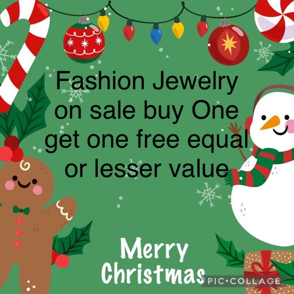 Fashion jewelry Buy one Get one free Equal or lesser Value
